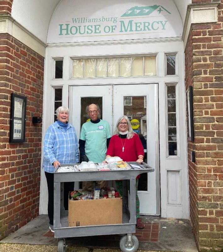 Florence - Jerry - Lisa delivering food to House of Mercy